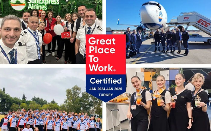 SunExpress, bir kez daha ‘Great Place To Work’ unvanının sahibi oldu